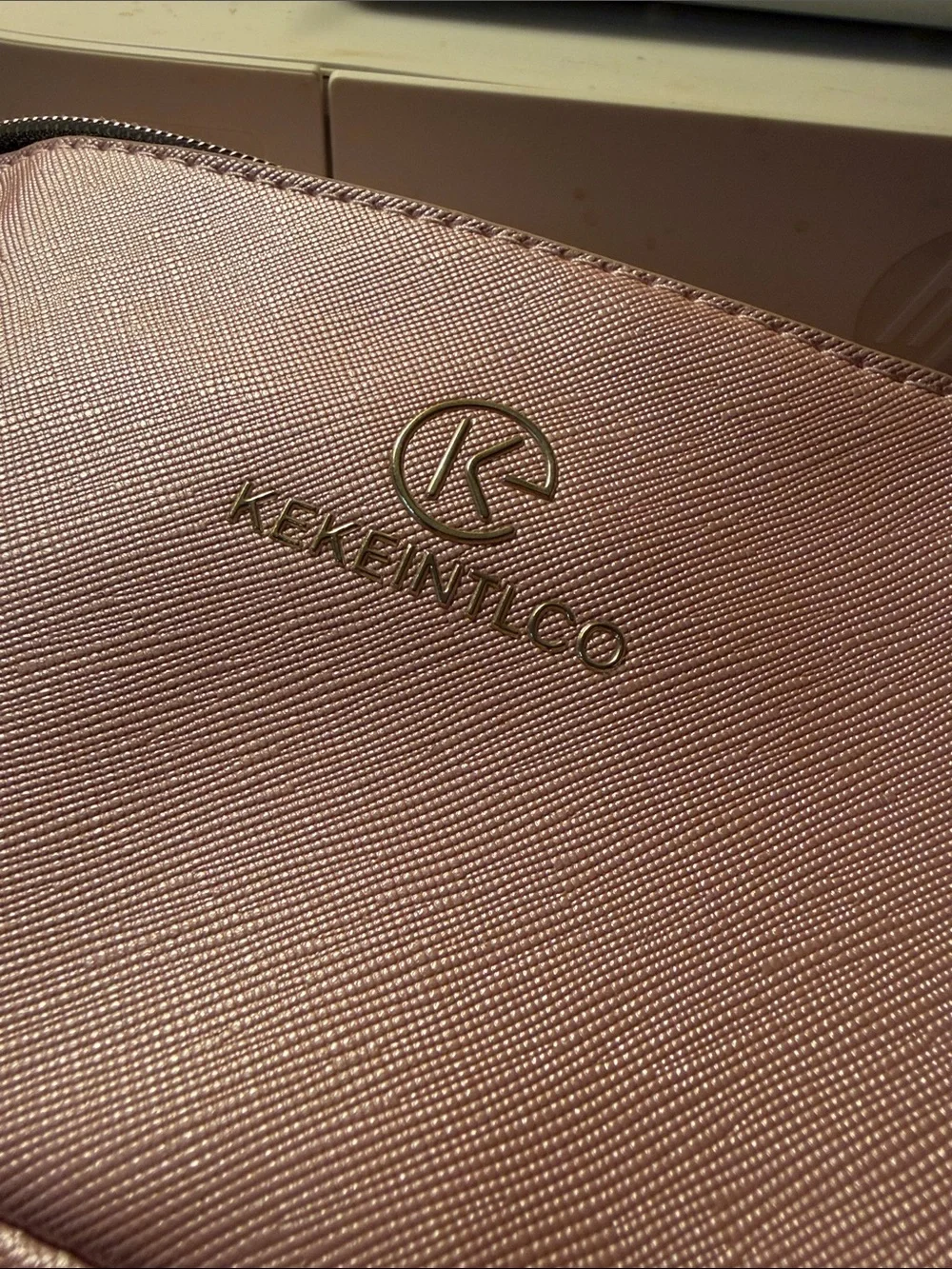 Kendall & Kylie Pink Saffiano Cosmetic Pouch